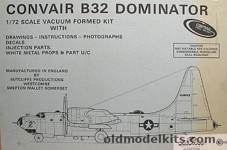 Contrail 1/72 Convair B-32 Dominator plastic model kit